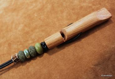 Eiche Doppelpfeife verdreht mit Pfeifenband