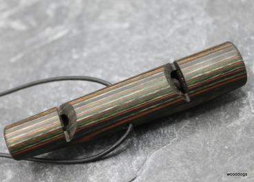 Buntholz grün/braun Doppelpfeife Nr. 2