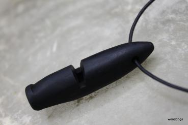 Hundepfeife Ebenholz mini mit Beissrille