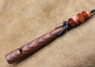 Hundepfeife Cocobolo Nr. 1 mit Pfeifenband