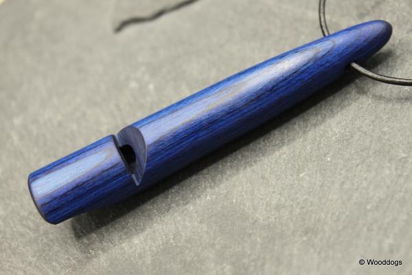 Hundepfeife Buntholz blau