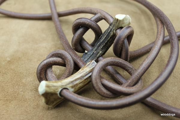 Pirschleine geölt mit Knebeln aus Rehgehörn Nr. 1