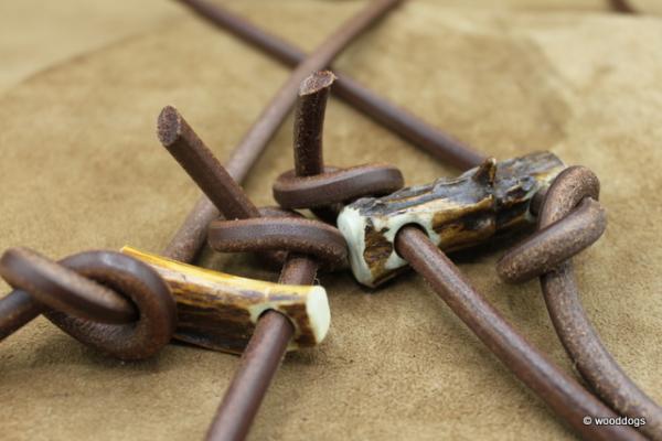 Pirschleine geölt mit Knebeln aus Rehgehörn Nr. 3